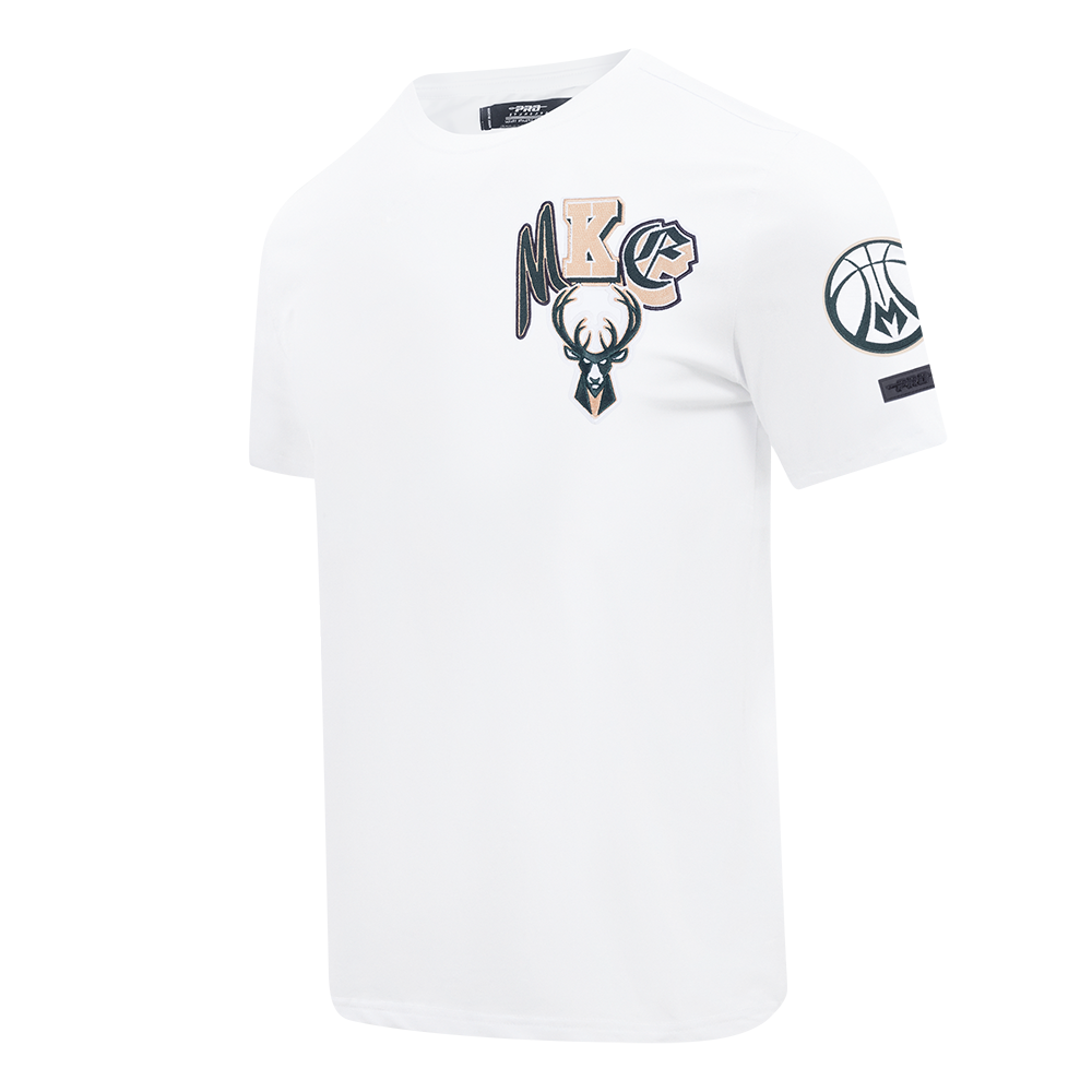 NBA MILWAUKEE BUCKS CITY RANSOM MEN'S SINGLE JERSEY TEE (WHITE)