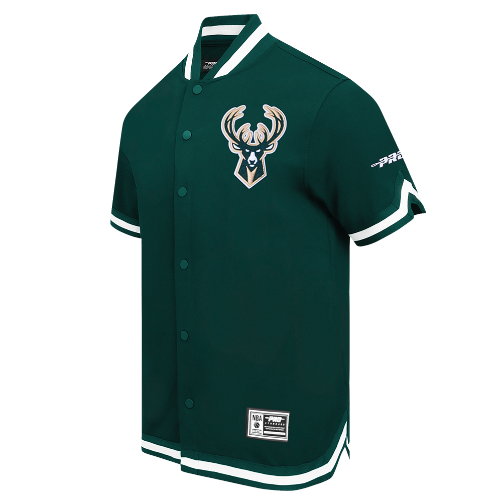 MILWAUKEE BUCKS SOUVENIR MEN'S PRO SS DOUBLE KNIT JACKET (FOREST GREEN)
