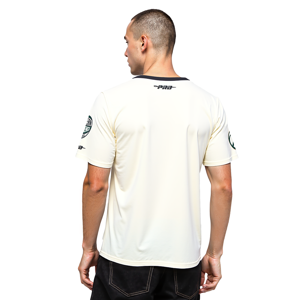 MILWAUKEE BUCKS MODERN ORIGINALS MEN'S RINGER TEE (EGGSHELL/ BLACK)