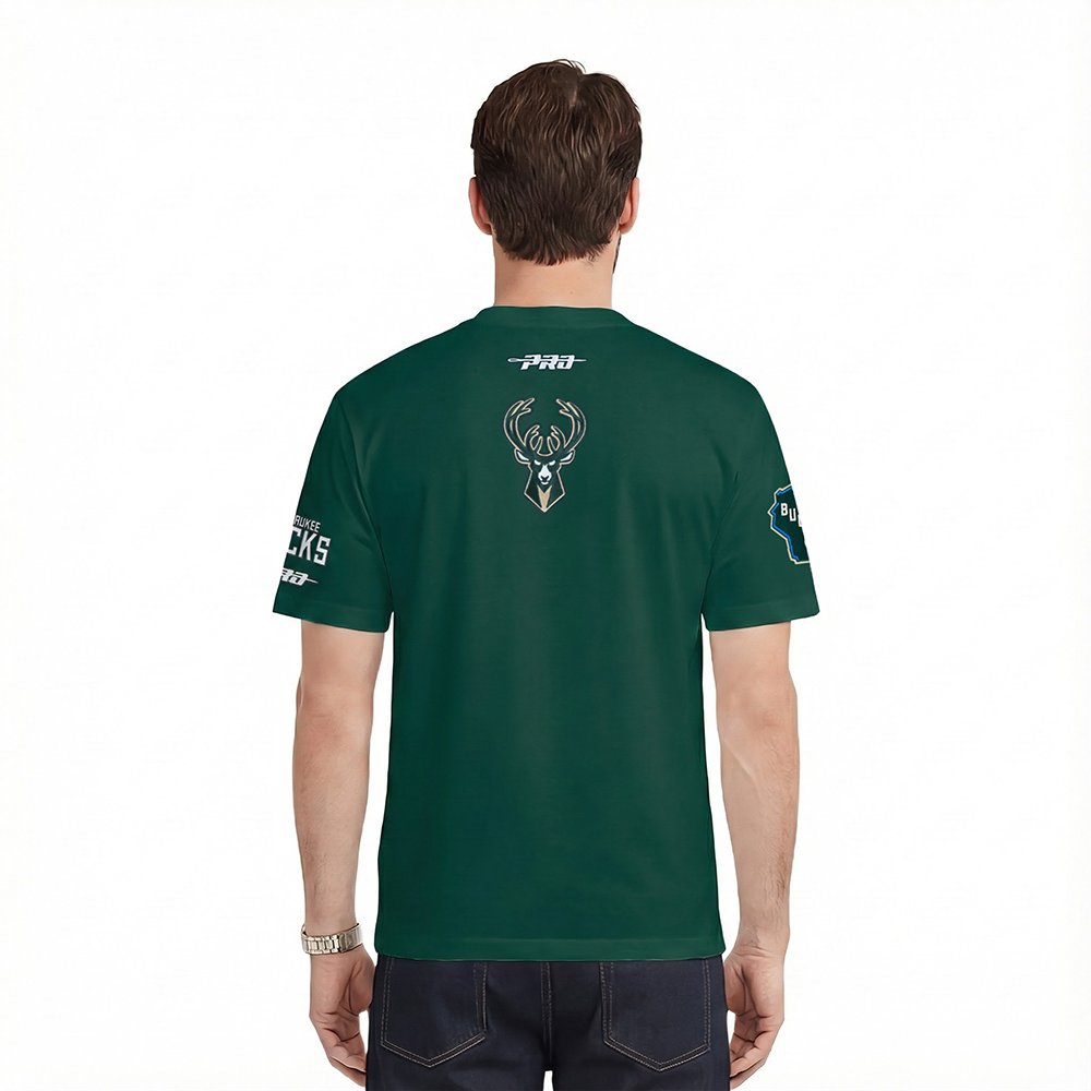 NBA MILWAUKEE BUCKS CITY ARCH MEN'S SJ TEE (FOREST GREEN)