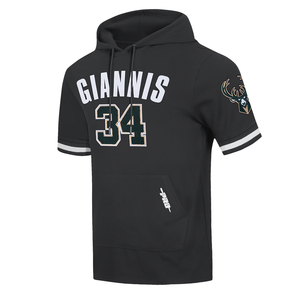 NBA MILWAUKEE BUCKS GIANNIS ANTETOKOUNMPO #34 CLASSIC PNN MEN'S SS P (BLACK)