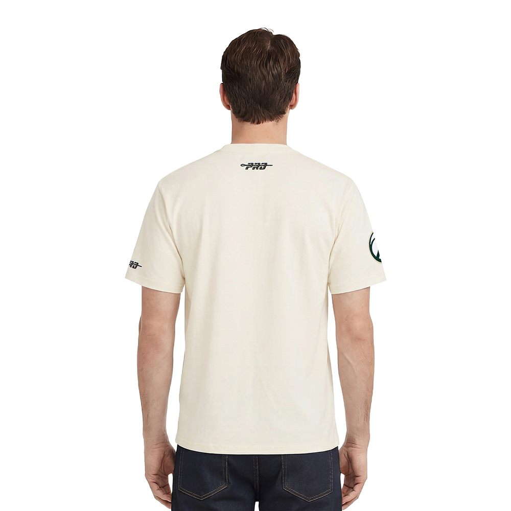 NBA MILWAUKEE BUCKS  STAMPED MEN'S S/S TEE (EGGSHELL)