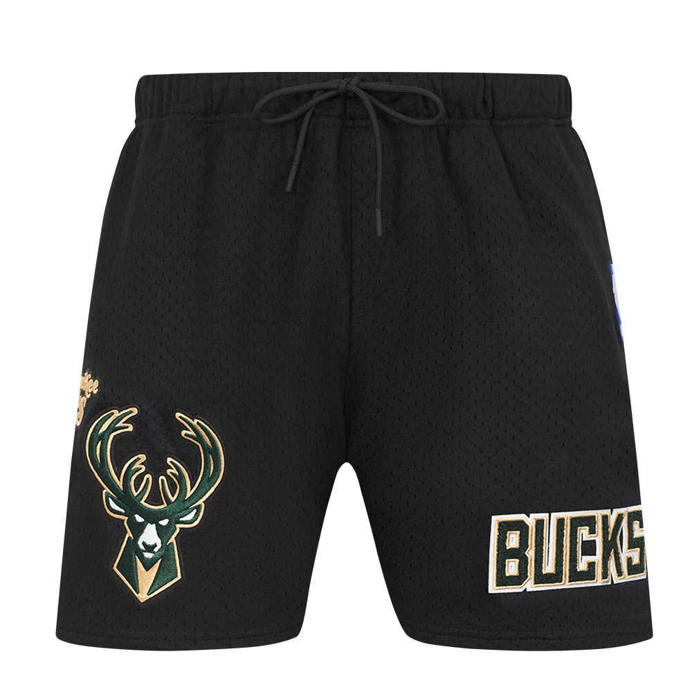 NBA MILWAUKEE BUCKS SOUVENIR MEN'S MESH SHORT (BLACK)