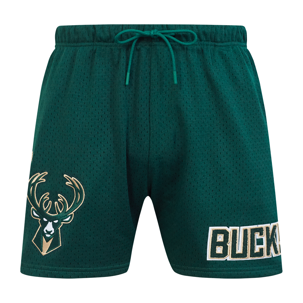 NBA MILWAUKEE BUCKS SOUVENIR MEN'S MESH SHORT (FOREST GREEN)