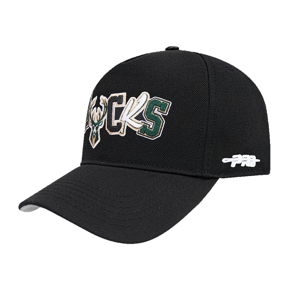 NBA MILWAUKEE BUCKS CITY RANSOM WOOL BLEND PRO PINCH SNAPBACK (BLACK)