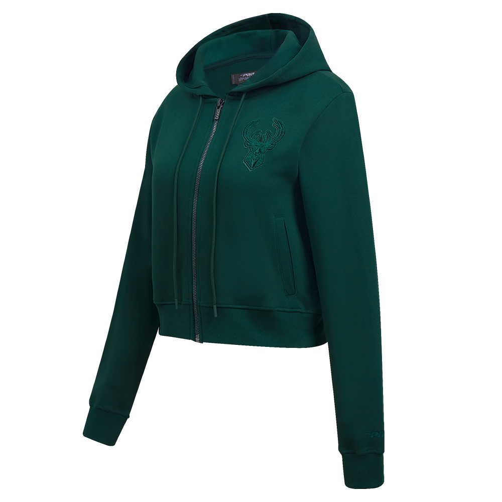 NBA MILWAUKEE BUCKS TRIPLE TONAL DK FZ HOODIE (FOREST GREEN)