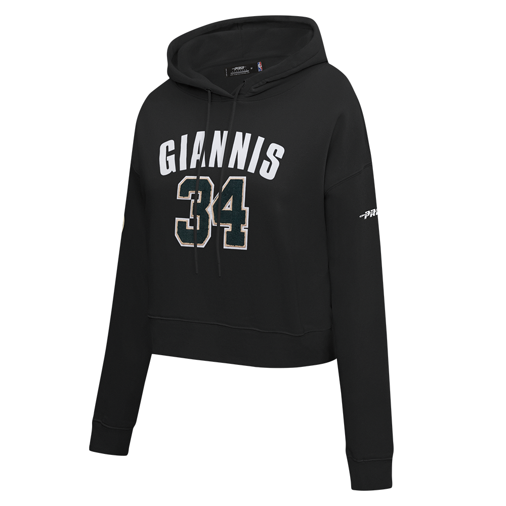 NBA MILWAUKEE BUCKS GIANNIS ANTETOKOUNMPO #34 CLASSIC PNN WOMEN'S FLC (BLACK)