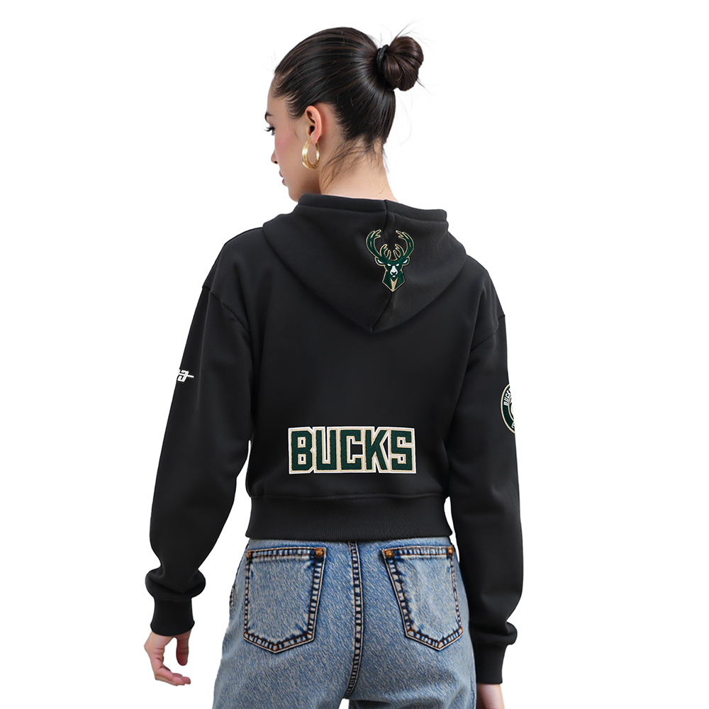 NBA MILWAUKEE BUCKS GIANNIS ANTETOKOUNMPO #34 CLASSIC PNN WOMEN'S FLC (BLACK)