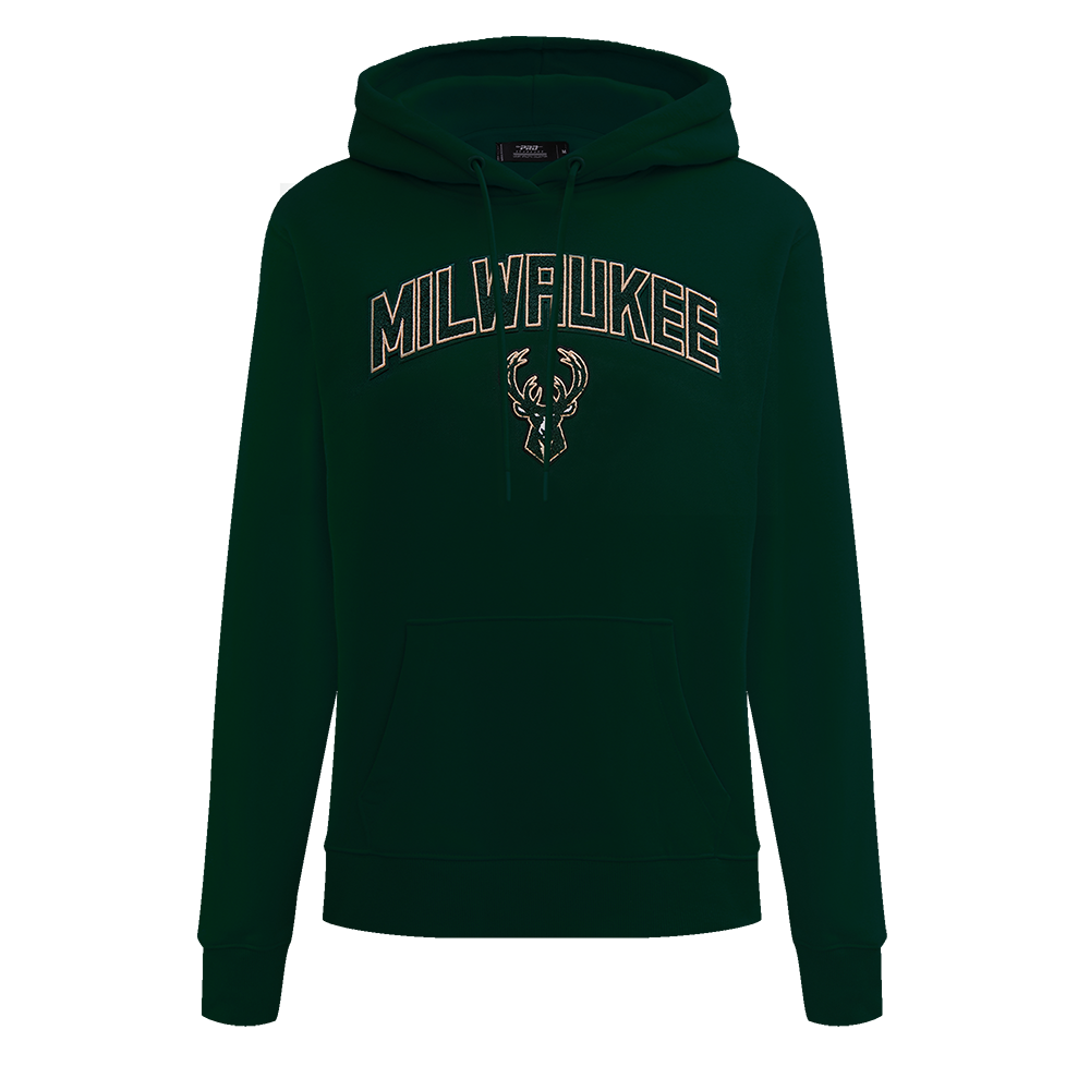 NBA MILWAUKEE BUCKS CLASSIC WOMEN S PO HOODIE FOREST GREEN Pro Standard