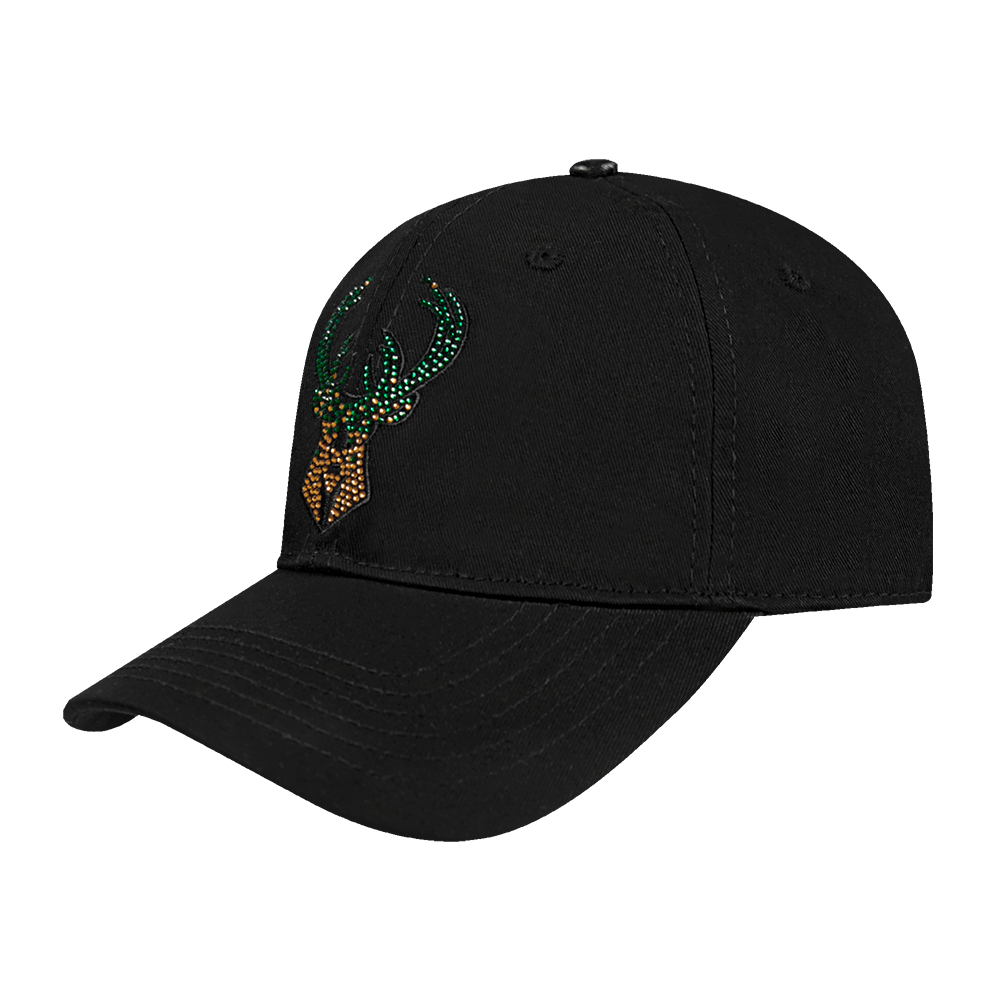NBA MILWAUKEE BUCKS JEWELS WOMEN'S DAD HAT (BLACK)