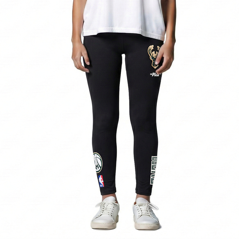 NBA MILWAUKEE BUCKS CLASSIC LITTLE GIRLS LEGGING (BLACK)