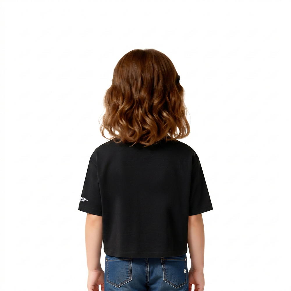 NBA MILWAUKEE BUCKS RETRO CLASSIC TODDLER GIRLS SHORT SLEEVE BOXY TEE (BLACK)