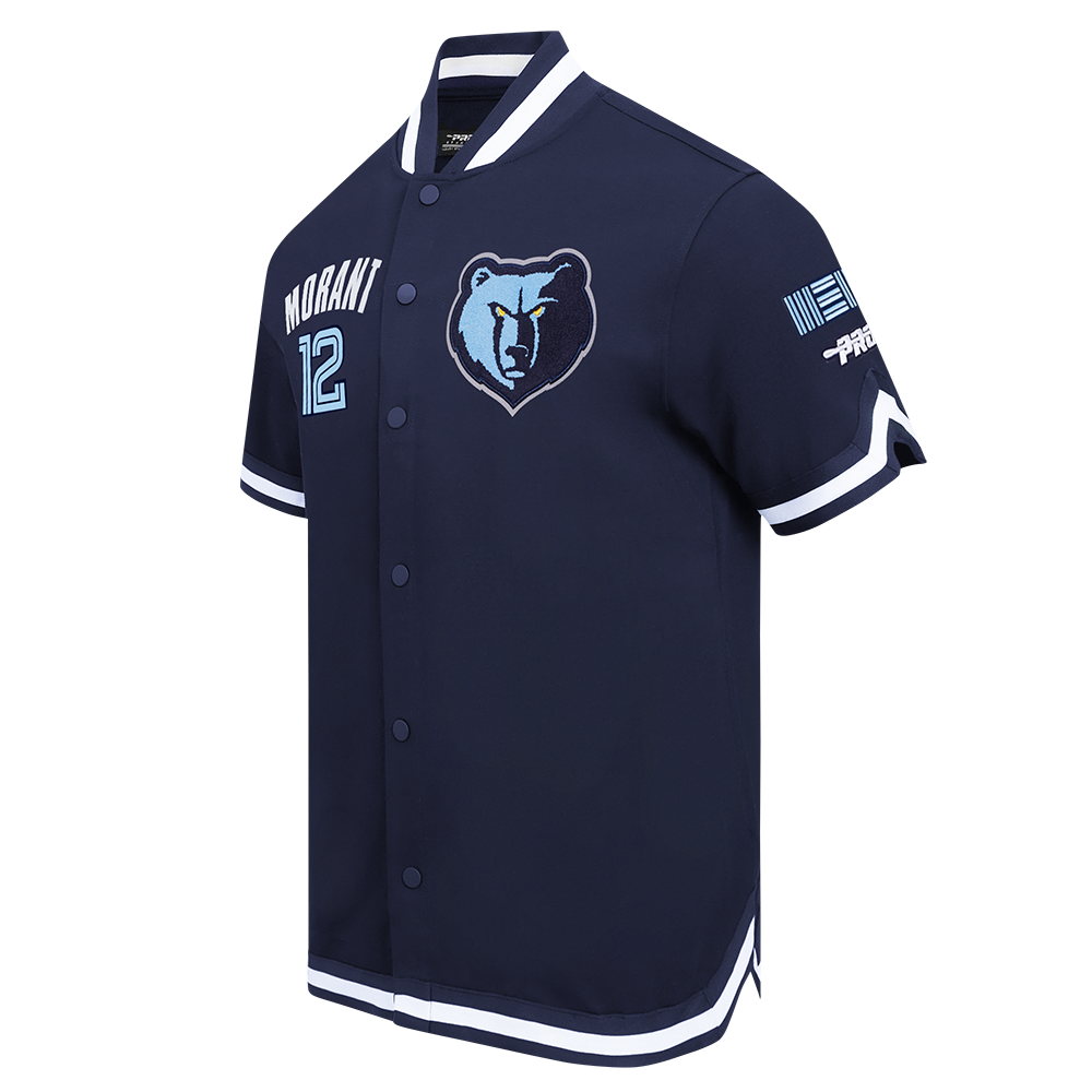 NBA MEMPHIS GRIZZLIES JA MORANT #12 CLASSIC PNN MEN'S DOUBLE KNIT JACKET (MIDNIGHT NAVY)