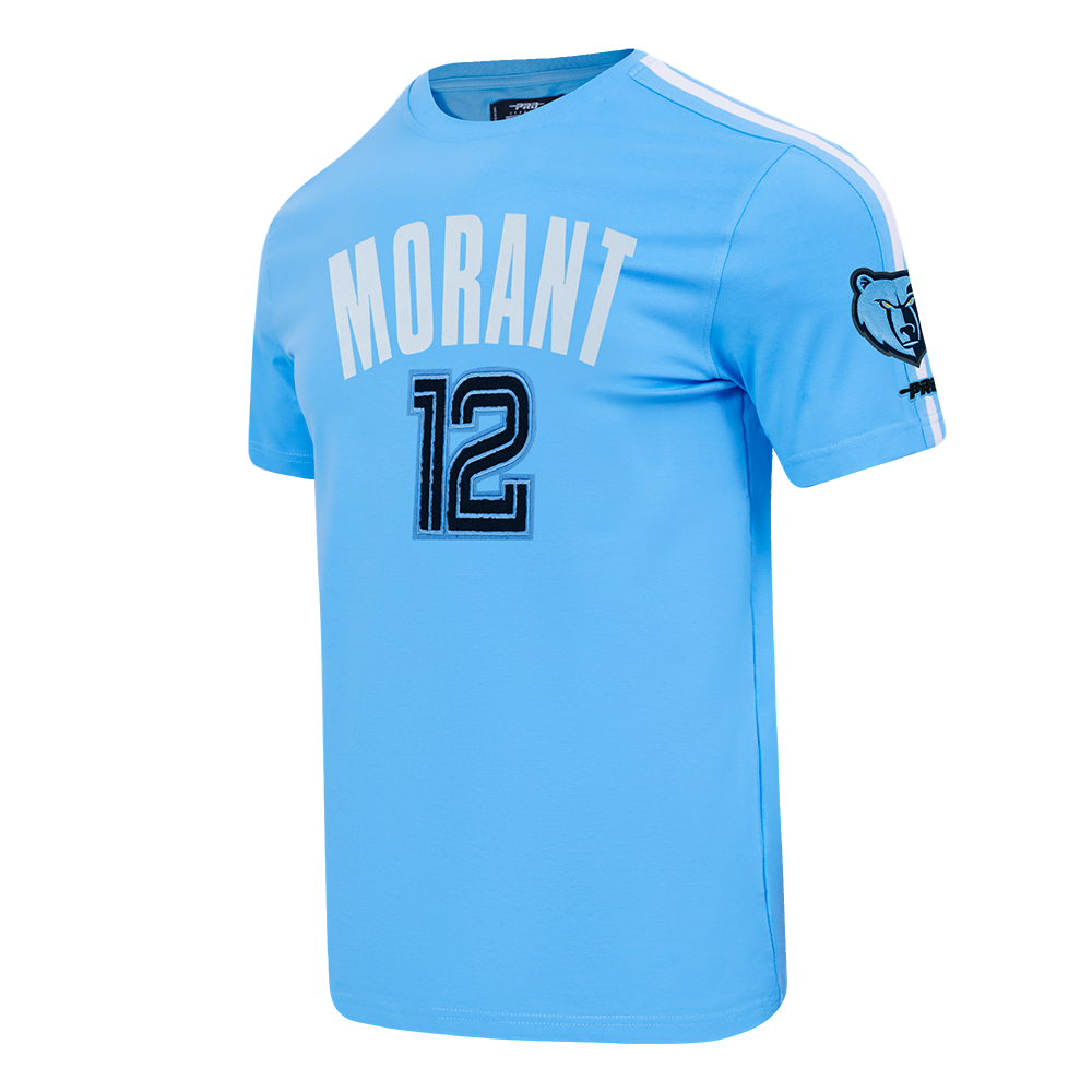NBA MEMPHIS GRIZZLIES JA MORANT #12 CLASSIC PNN  MEN'S SJ TAPING TEE (UNIVERSITY BLUE)