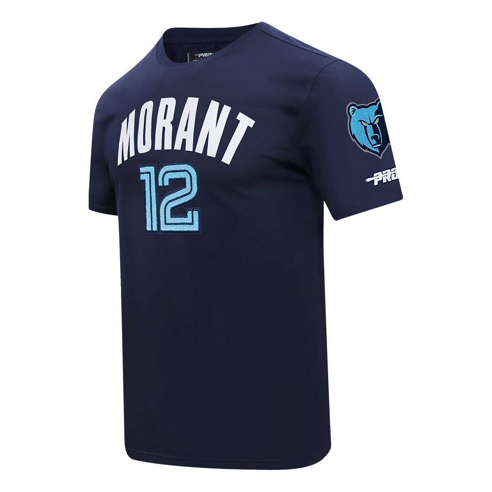 NBA MEMPHIS GRIZZLIES JA MORANT #12 CLASSIC PNN MEN'S SJ TEE (MIDNIGHT NAVY)