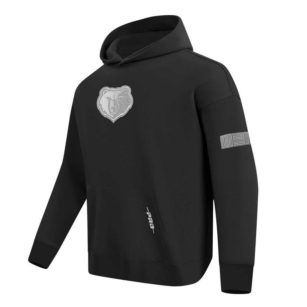 NBA MEMPHIS GRIZZLIES REVERSE FRENCH TERRY MEN'S DROP SHOULDER FLC P (BLACK)