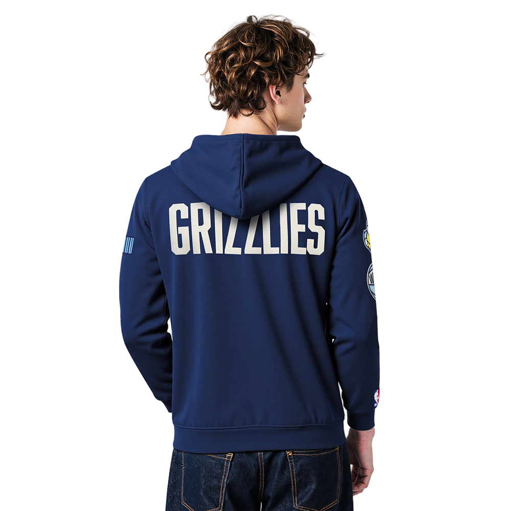MEMPHIS GRIZZLIES MODERN ORIGINALS MEN'S FLC PO HOODIE (MIDNIGHT NAVY)