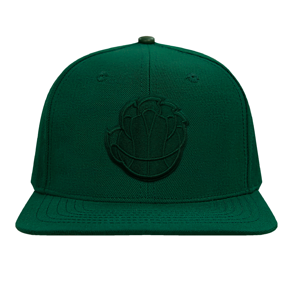 MEMPHIS GRIZZLIES NEUTRAL WOOL SNAPBACK HAT (FOREST GREEN)
