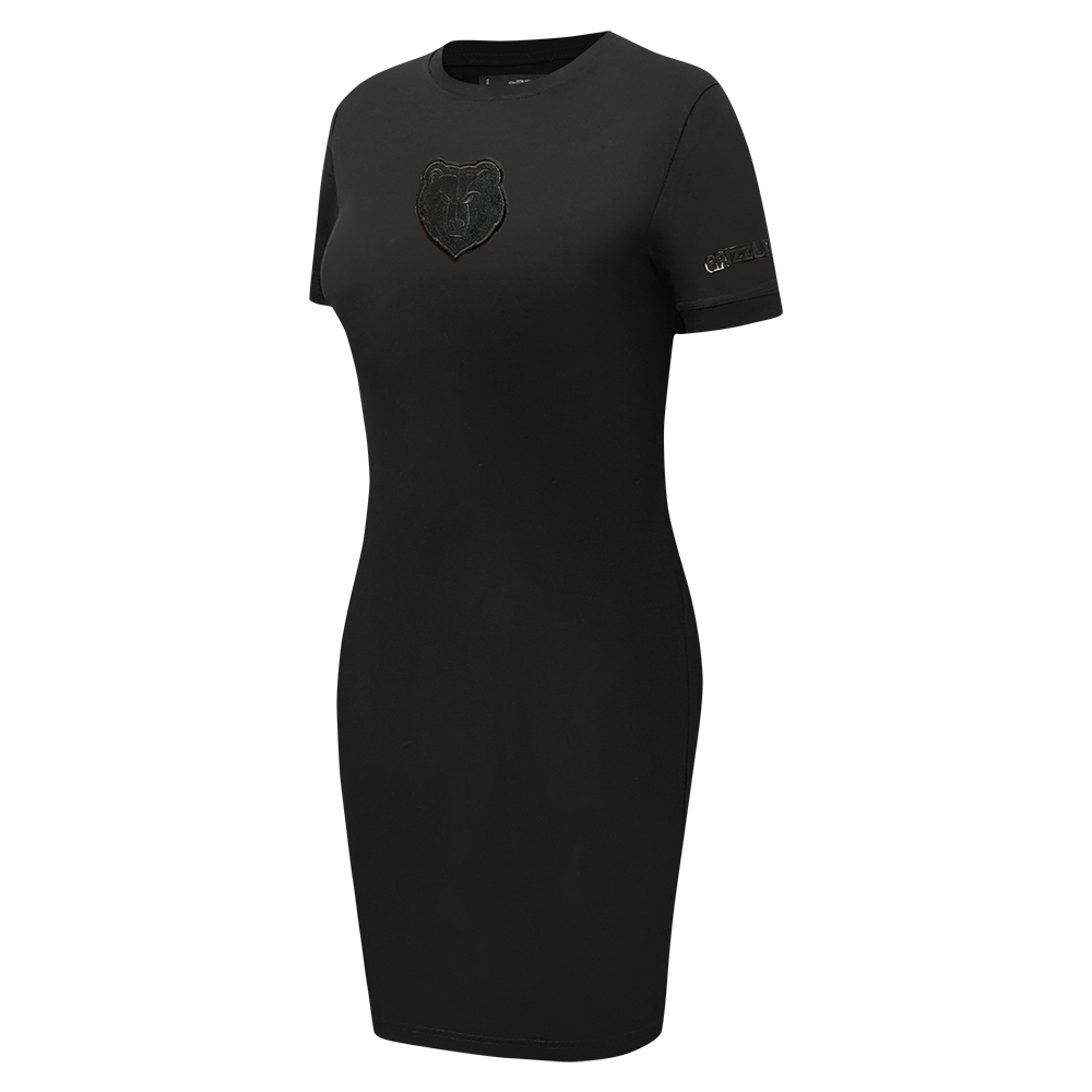 NBA MEMPHIS GRIZZLIES TRIPLE BLACK WOMEN'S BODY CON DRESS (TRIPLE BLACK)
