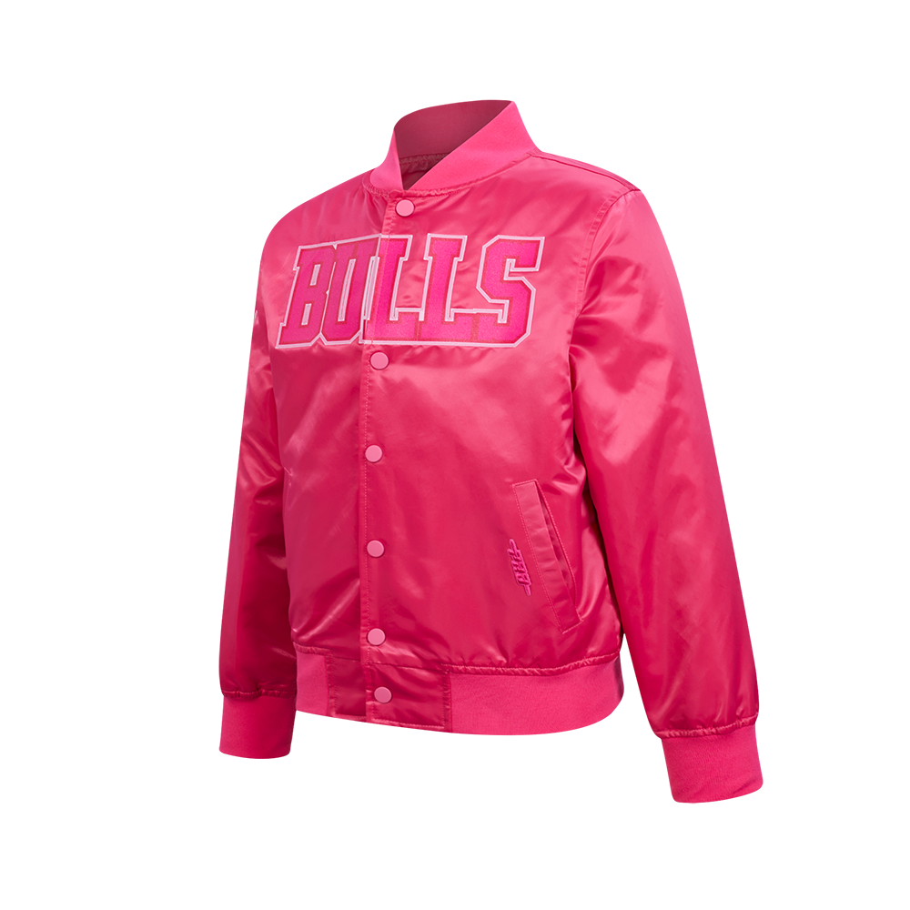 NBA MEMPHIS GRIZZLIES TRIPLE PINK BIG GIRLS  SATIN JACKET (BEETROOT PURPLE)