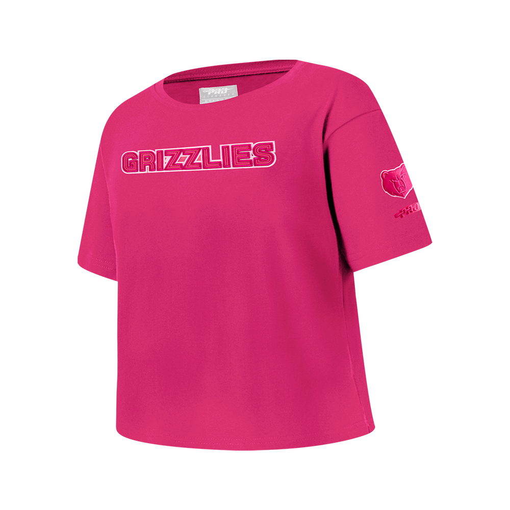 NBA MEMPHIS GRIZZLIES TRIPLE PINK BIG GIRLS SHORT SLEEVE BOXY TEE (BEETROOT PURPLE)