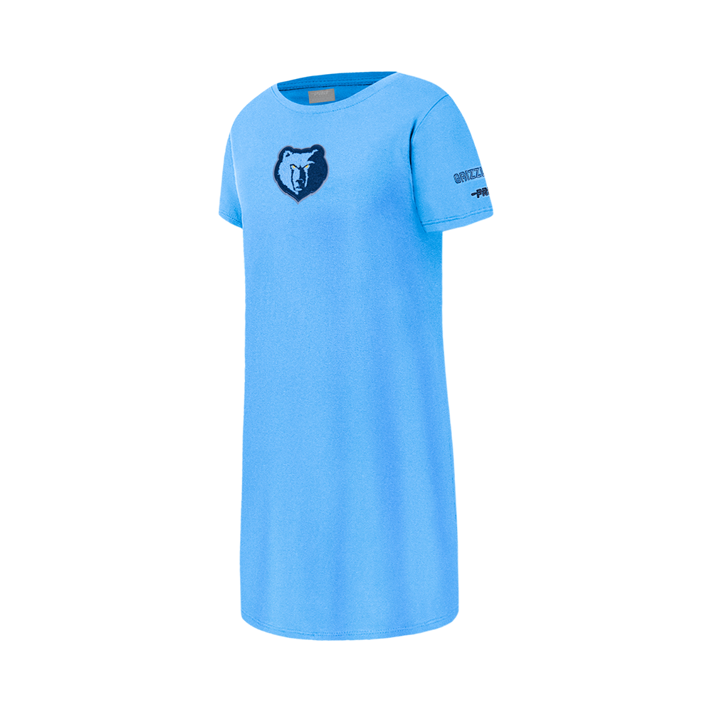 NBA MEMPHIS GRIZZLIES CLASSIC BIG GIRLS TEE DRESS (UNIVERSITY BLUE)