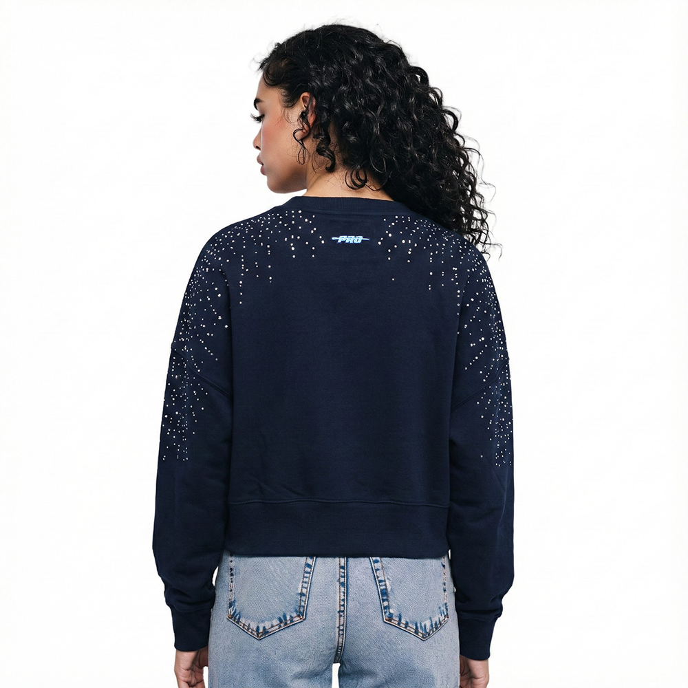NBA MEMPHIS GRIZZLIES LEGACY WOMEN'S FLC CREWNECK (MIDNIGHT NAVY)