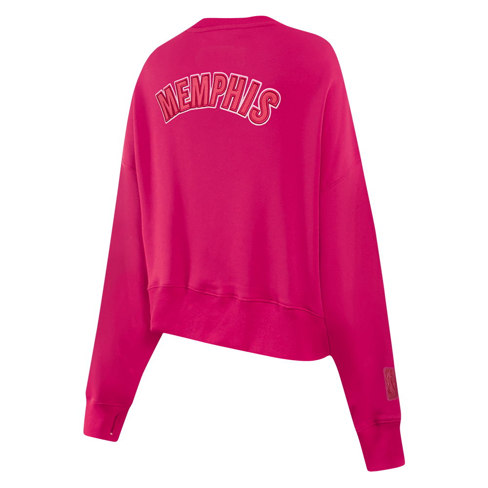 NBA MEMPHIS GRIZZLIE TRIPLE PINK WOMEN'S FLC CREWNECK (BEETROOT PURPLE)