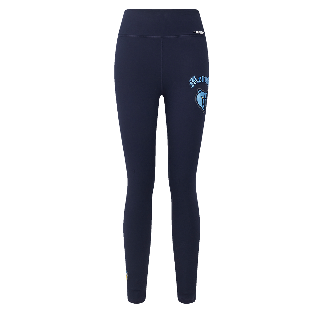 NBA MEMPHIS GRIZZLIES OLD ENGLISH WOMEN'S HW JERSEY LEGGING (MIDNIGHT NAVY)