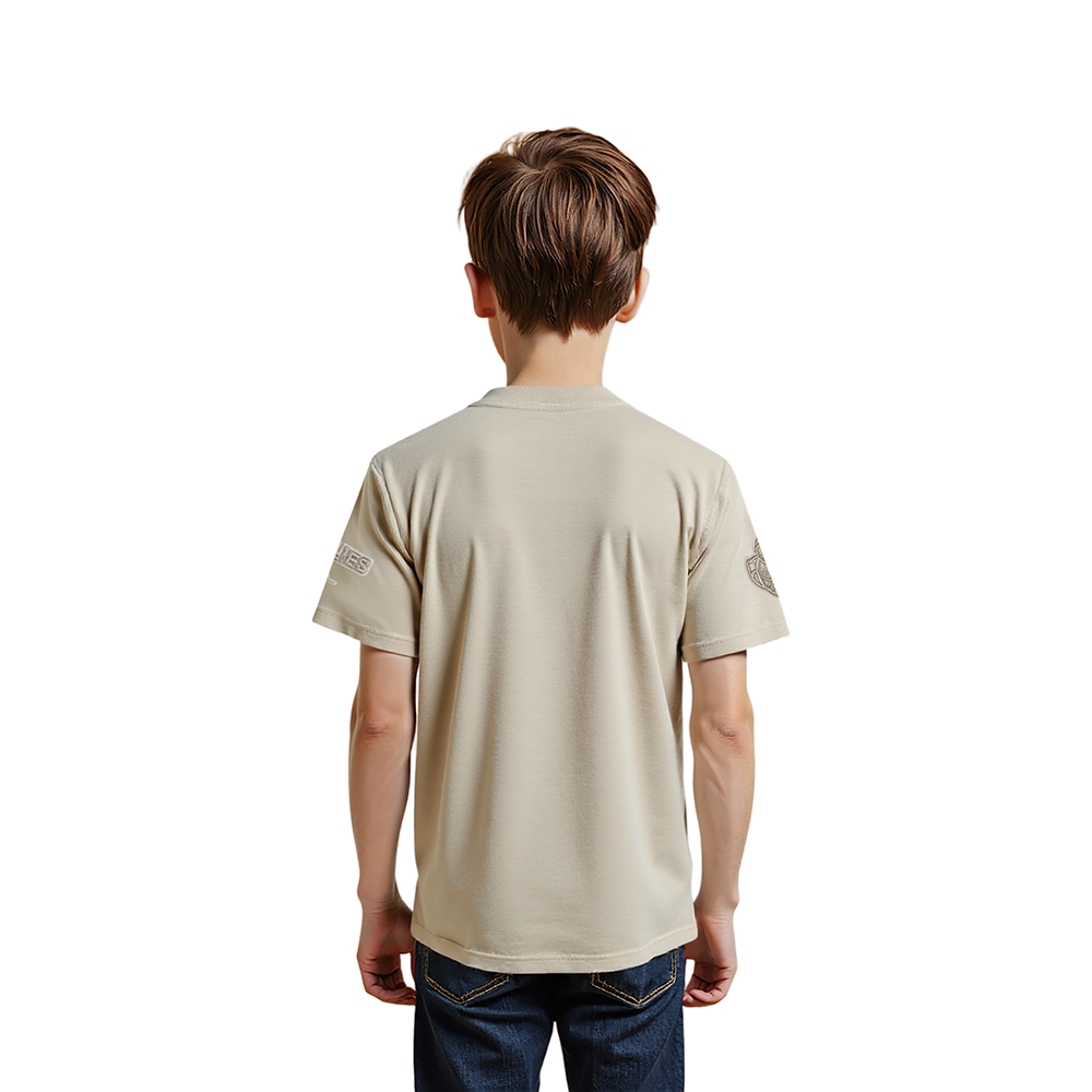 NBA MEMPHIS GRIZZLIES NEUTRAL LITTLE BOYS SHORT SLEEVE TEE (TAUPE)