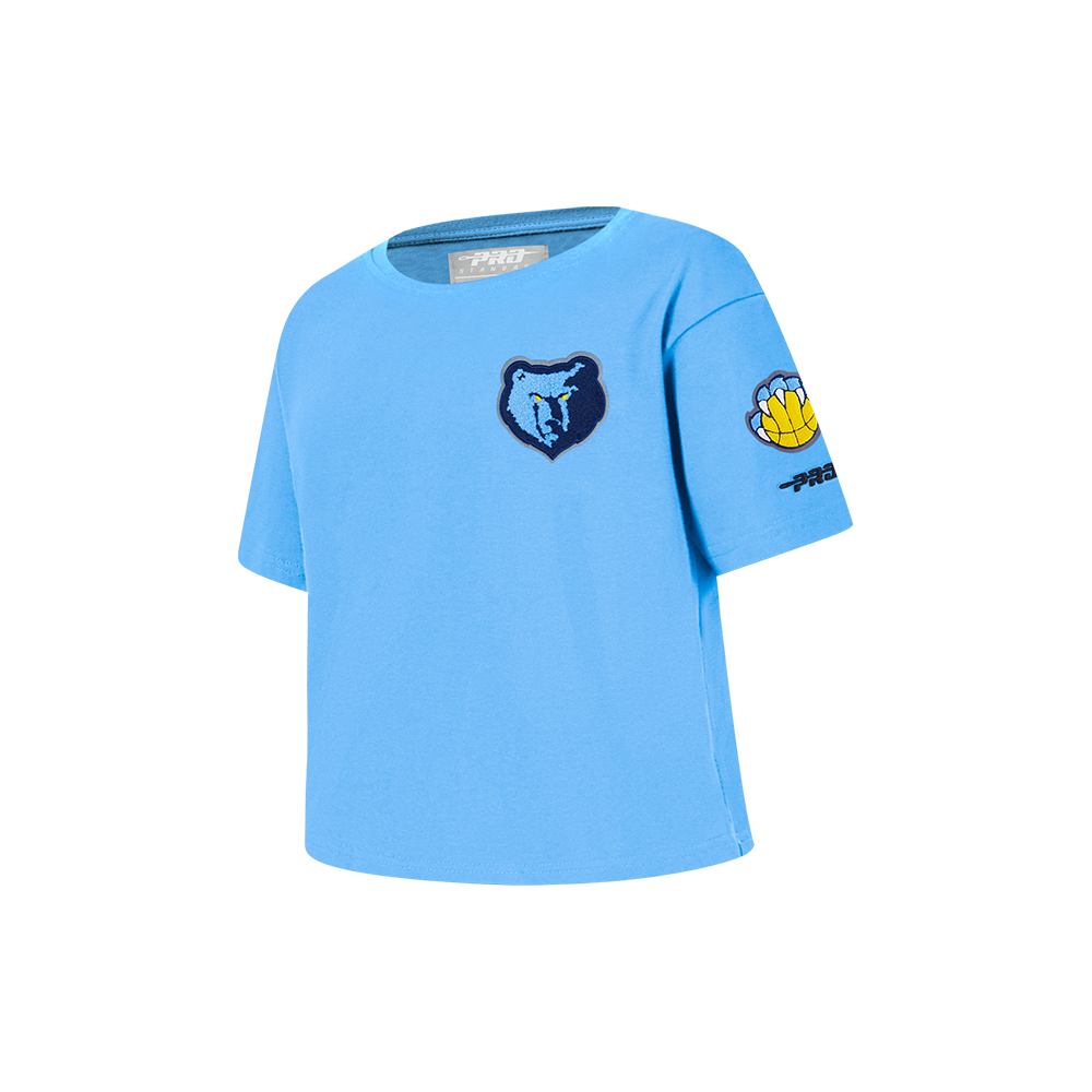 NBA MEMPHIS GRIZZLIES CLASSIC LITTLE GIRLS SS BOXY TEE (UNIVERSITY BLUE)