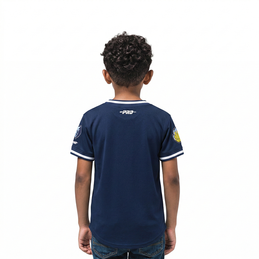 NBA MEMPHIS GRIZZLIES CLASSIC TODDLER BOYS SHORT SLEEVE STRIPED RIB TEE (MIDNIGHT NAVY)