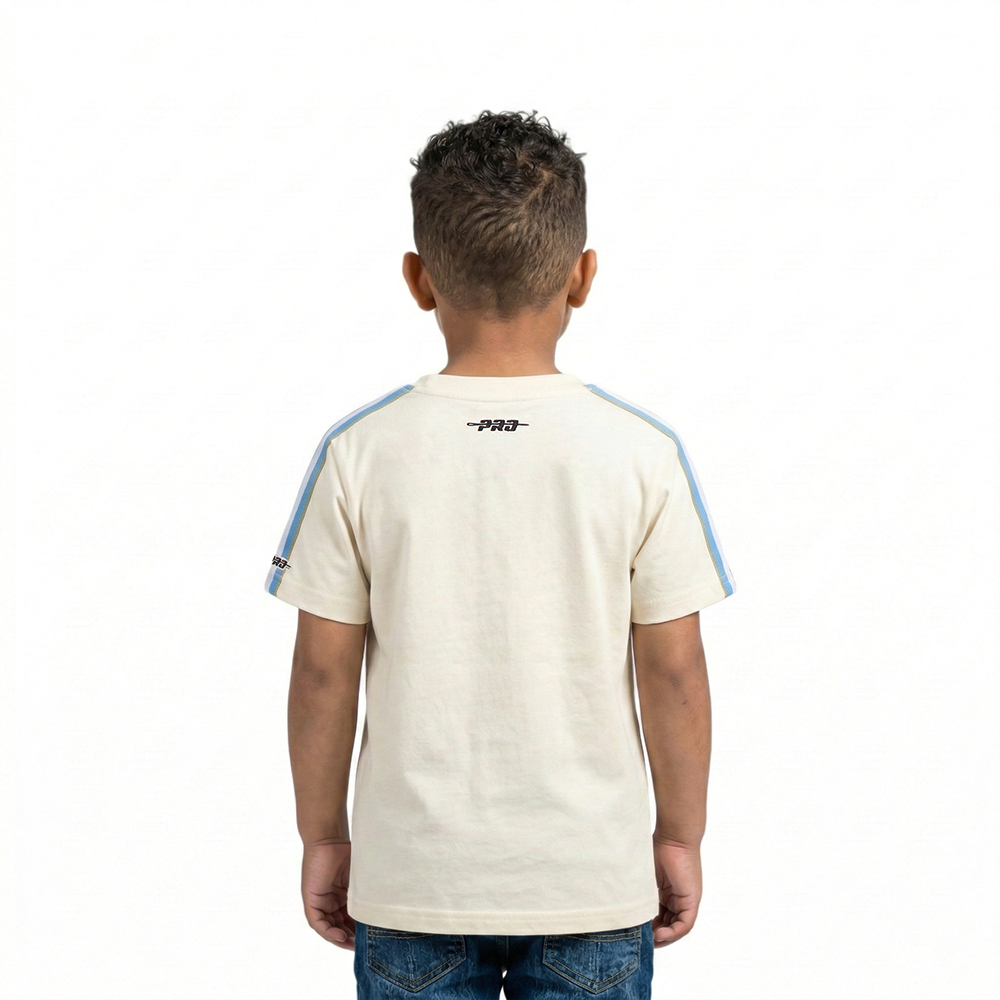 NBA MEMPHIS GRIZZLIES RETRO CLASSIC TODDLER BOYS SHORT SLEEVE TAPING TEE (EGGSHELL/ UNIVERSITY BLUE)