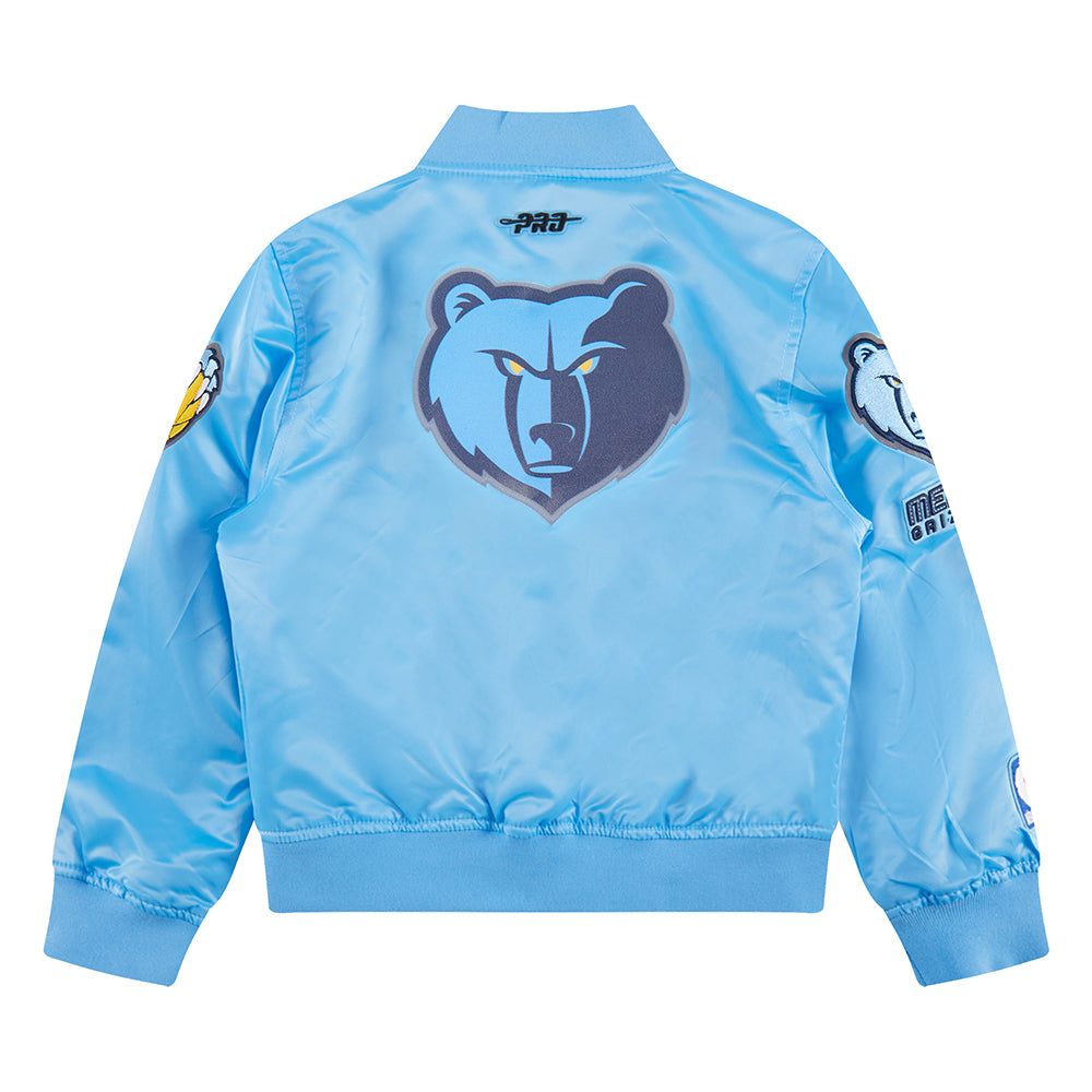 NBA MEMPHIS GRIZZLIES CLASSIC TODDLER BOYS SATIN JACKET (UNIVERSITY BLUE)