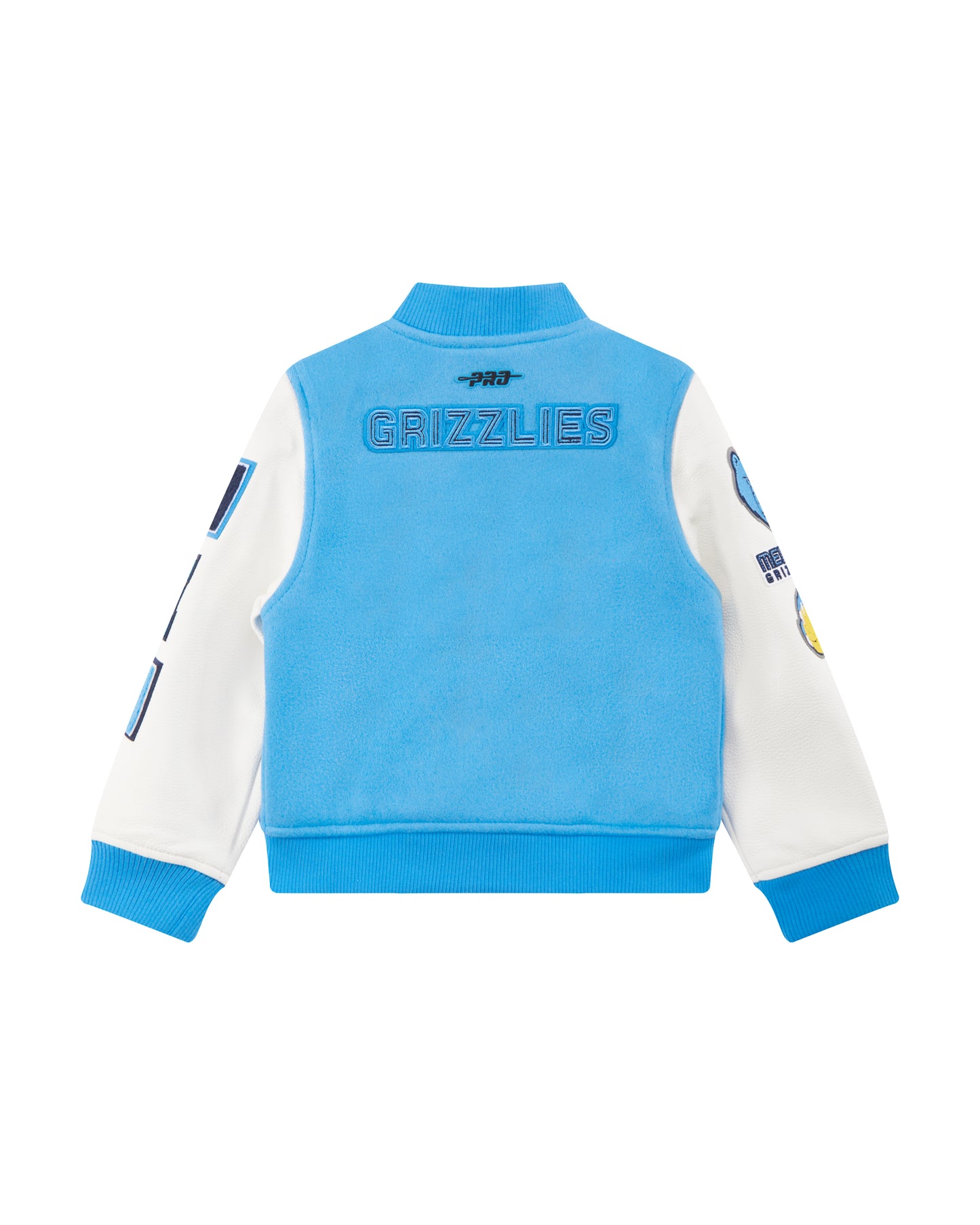 NBA MEMPHIS GRIZZLIES CLASSIC TODDLER BOYS WOOL VARSITY JACKET (UNIVERSITY BLUE/WHITE)