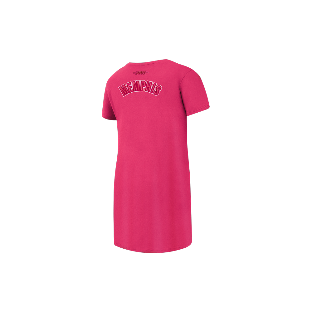 NBA MEMPHIS GRIZZLIES TRIPLE PINK TODDLER GIRL'S TEE DRESS (BEETROOT PURPLE)