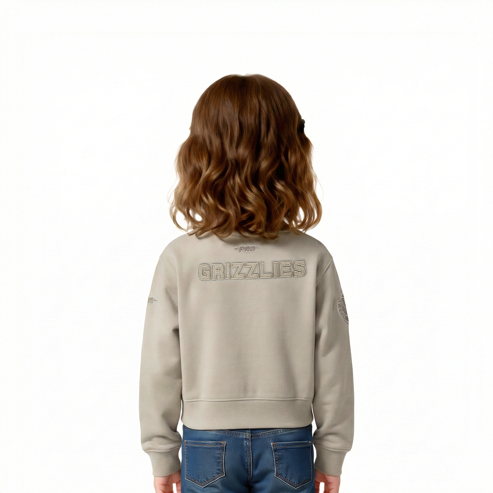 NBA MEMPHIS GRIZZLIES NEUTRAL TODDLER GIRLS FLC CREWNECK (TAUPE)