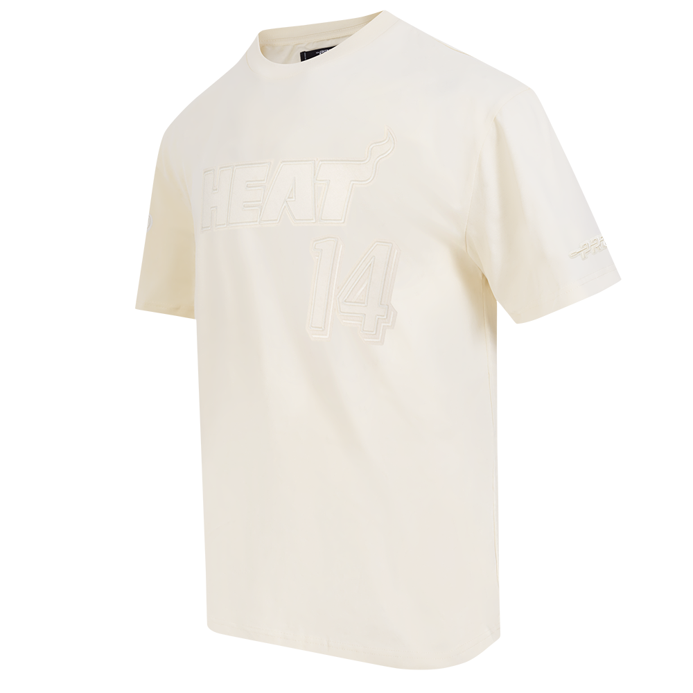 NBA MIAMI HEAT TYLER HERRO #14 NEUTRAL PNN MEN'S CJ DROP SHOULDER TEE (EGGSHELL)