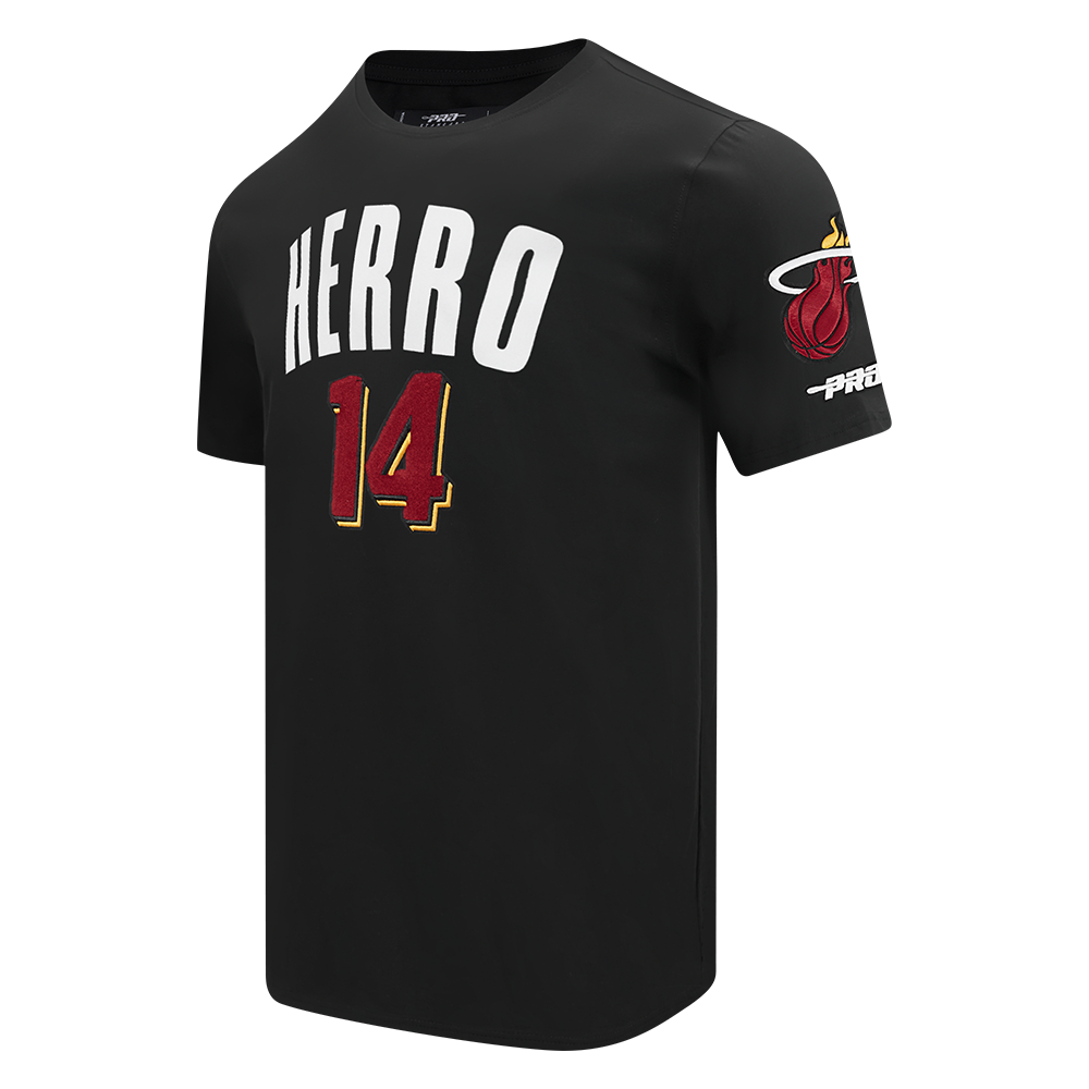 NBA MIAMI HEAT TYLER HERRO #14 CLASSIC PNN MEN'S SJ TEE (BLACK)