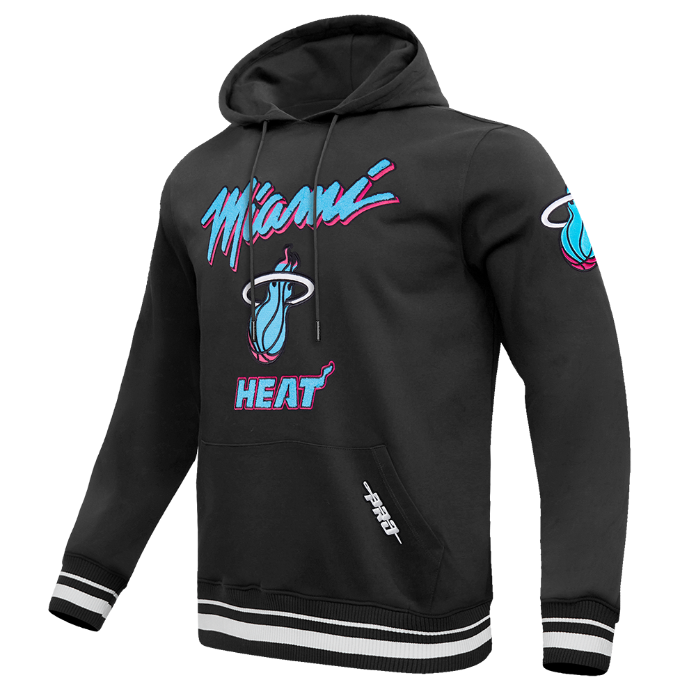 NBA MIAMI HEAT CITY EDITION 25-26 MEN'S RIB FLC PO HOODIE (BLACK)