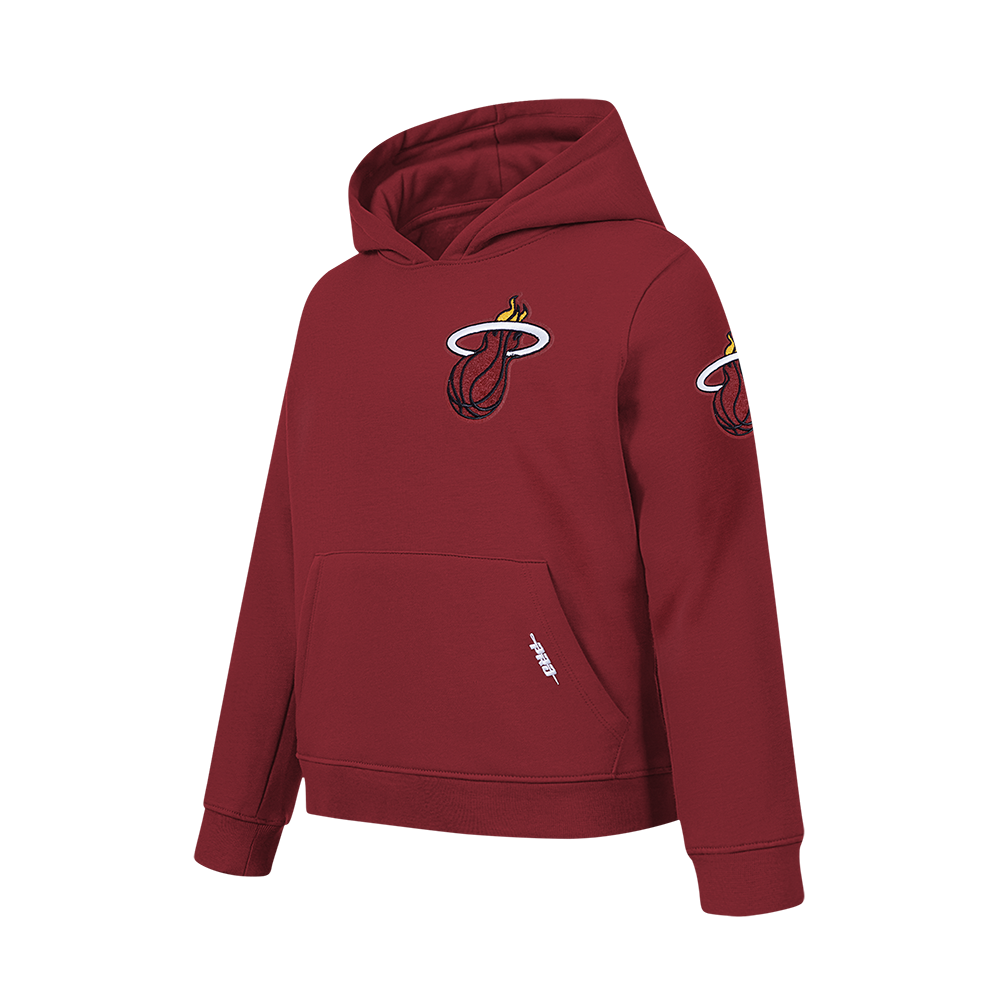 NBA MIAMI HEAT CLASSIC BIG BOYS FLC PO HOODIE (CARDINAL RED)
