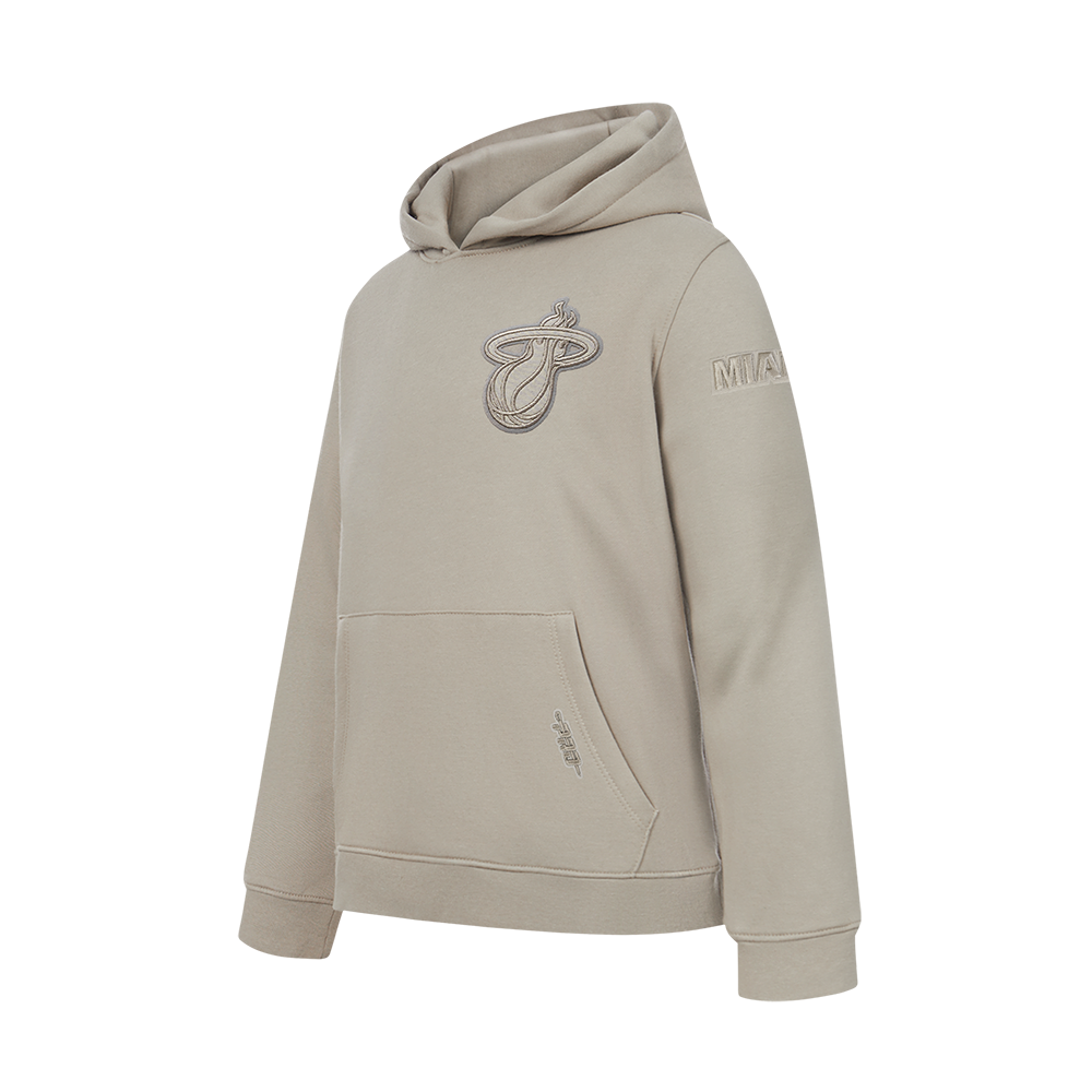 NBA MIAMI HEAT NEUTRAL BIG BOYS FLC PO HOODIE (TAUPE)