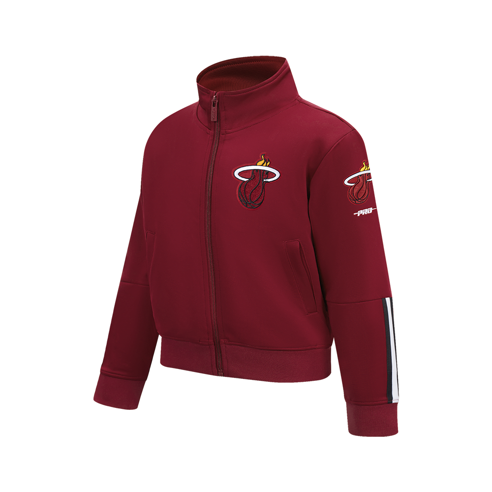 NBA MIAMI HEAT CLASSIC BIG BOYS TRACK JACKET (CARDINAL RED/BLACK)