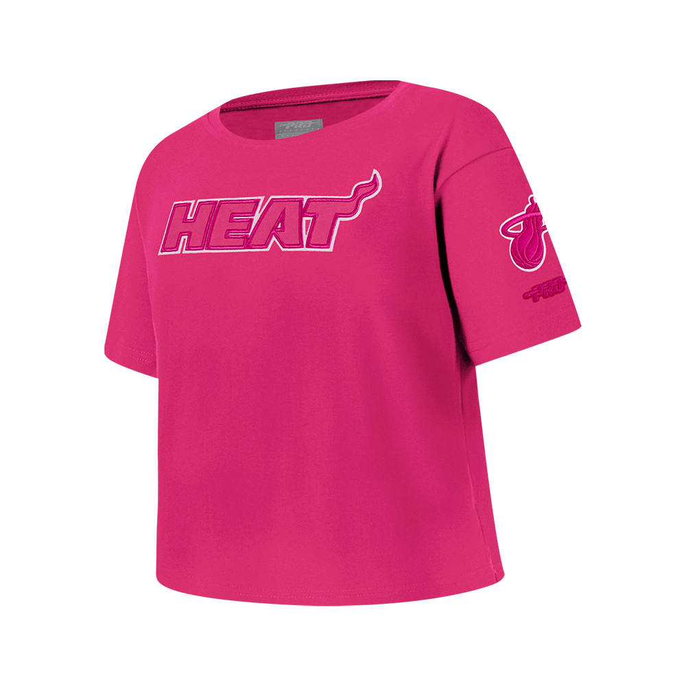 NBA MIAMI HEAT TRIPLE PINK BIG GIRL'S SS BOXY TEE (BEETROOT PURPLE)