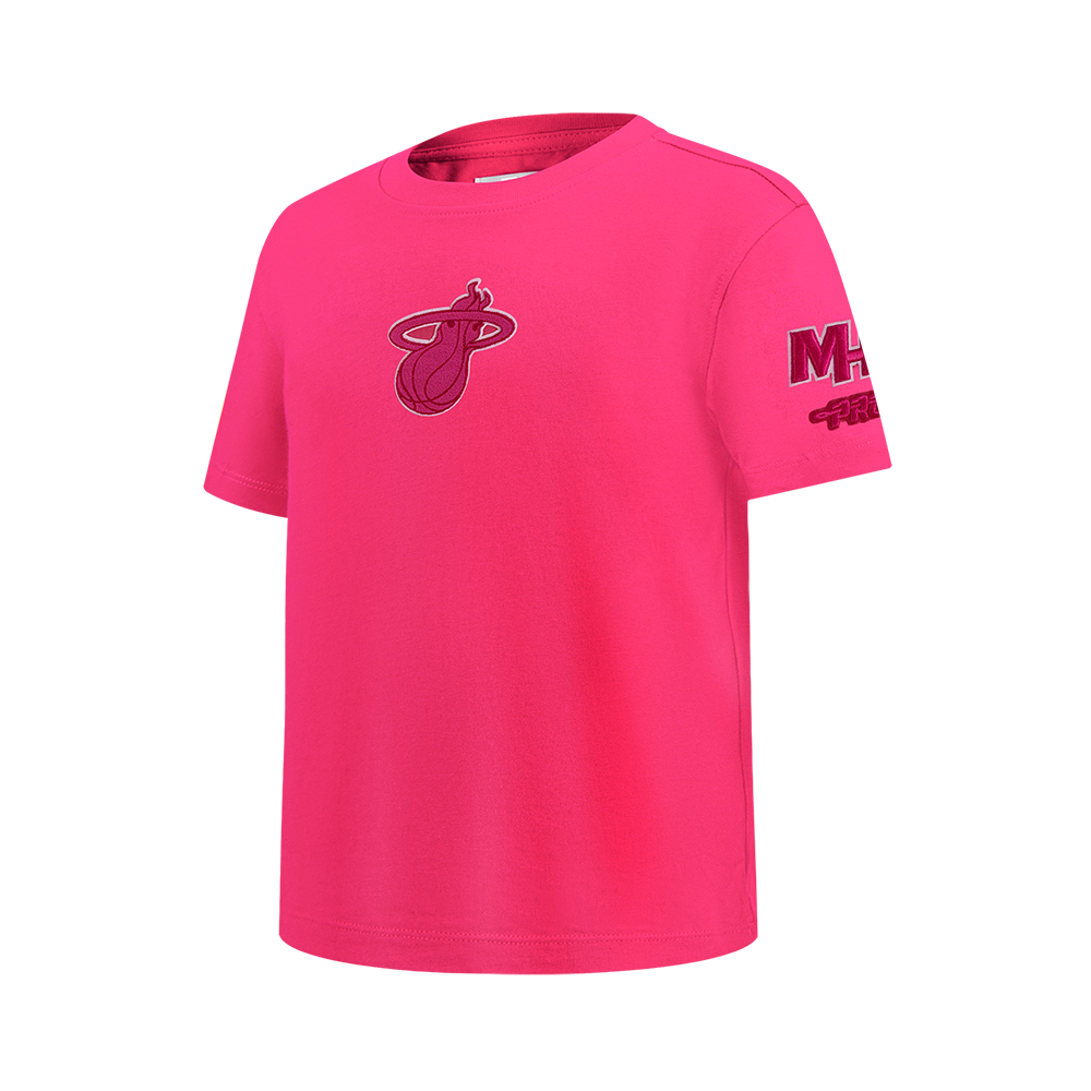 NBA MIAMI HEAT TRIPLE PINK BIG GIRLS SS SLIM FIT TEE (BEETROOT PURPLE)
