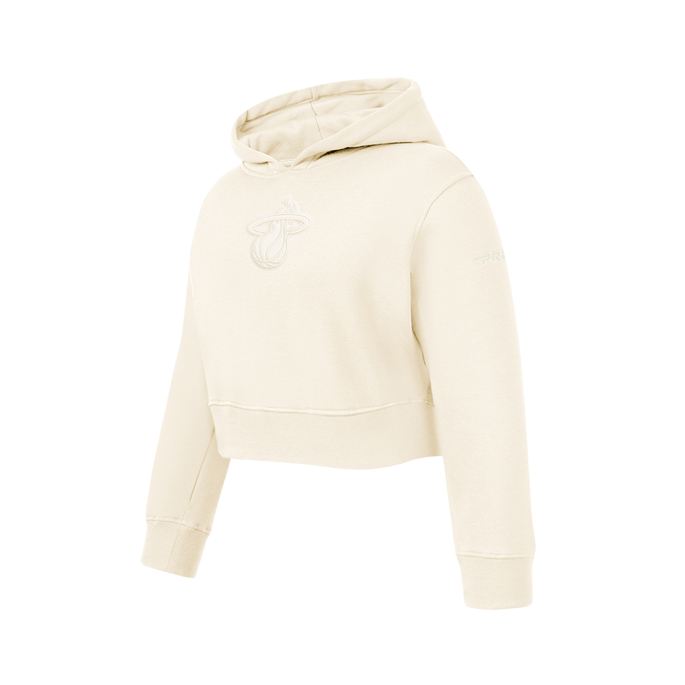 NBA MIAMI HEAT NEUTRAL BIG GIRLS FLC PO HOODIE (EGGSHELL)