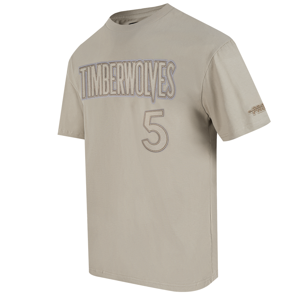 NBA MINNESOTA TIMBERWOLVES ANTHONY EDWARDS #5 NEUTRAL PNN MEN'S CJ DROP SHOULDER TEE (TAUPE)