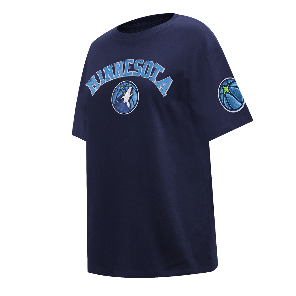 NBA MINNESOTA TIMBERWOLVES CLASSIC WIND WOMEN'S CTN BF TEE (MIDNIGHT NAVY)