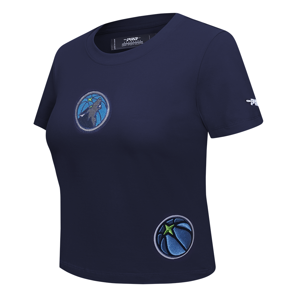 NBA MINNESOTA TIMBERWOLVES GAME DAY CLASSICS WOMEN'S SJ BABY DOLL TEE (MIDNIGHT NAVY)