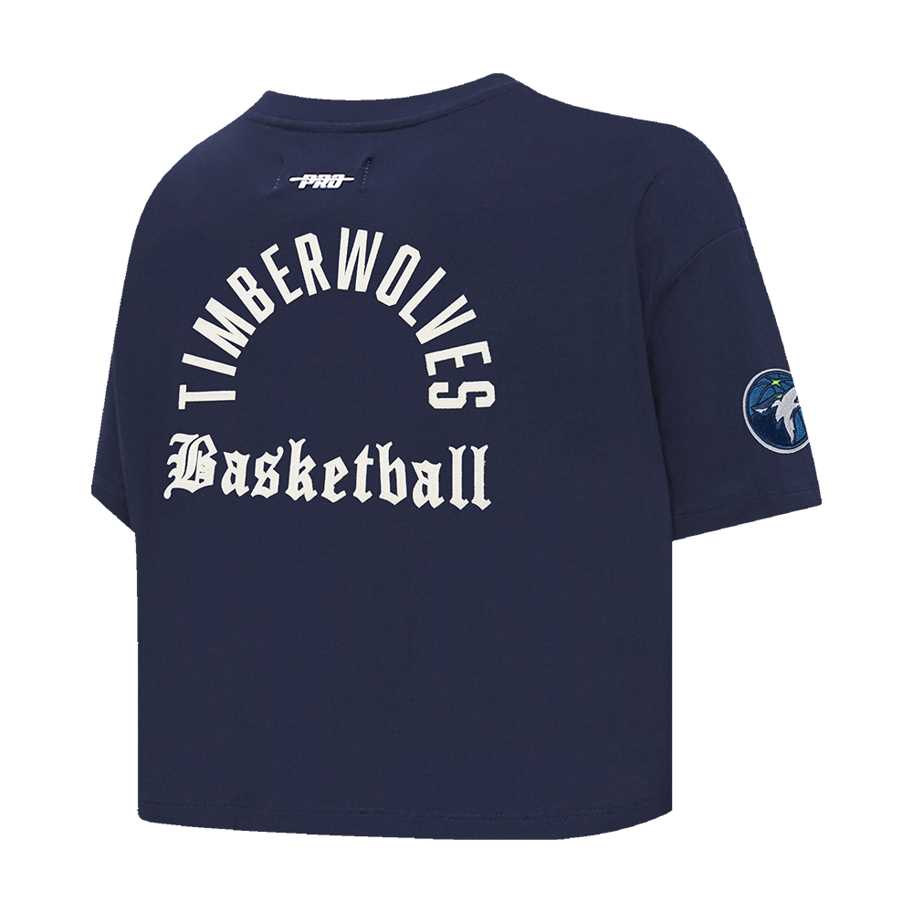 NBA MINNESOTA TIMBERWOLVES MODERN ORIGINALS WOMEN'S SJ BOXY TEE (MIDNIGHT NAVY)